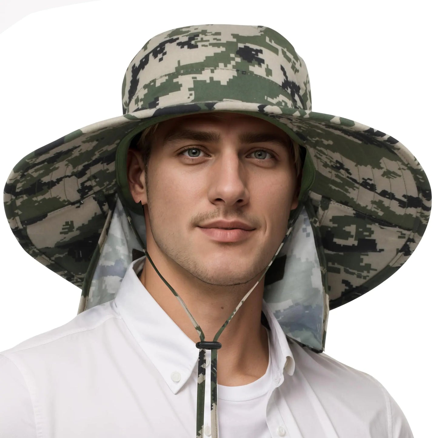 Catalonia Sun Hat for Men Outdoor Wide Brim Hat with Neck Flap Cover