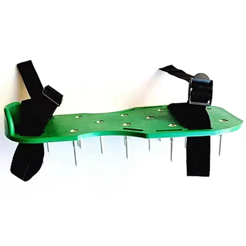 One Pair Manual Lawn Aerator Shoes with Spikes - Durable Plastic, Heavy-Duty Adjustable Straps and Metal Buckles for Yard Garden