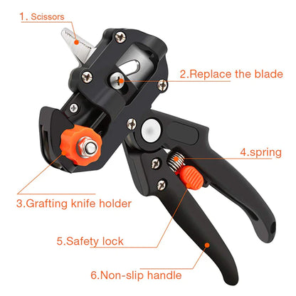 Garden Tree Grafting Knife, Pruning Shears, Snip Scissors, Cutting Tool Kit