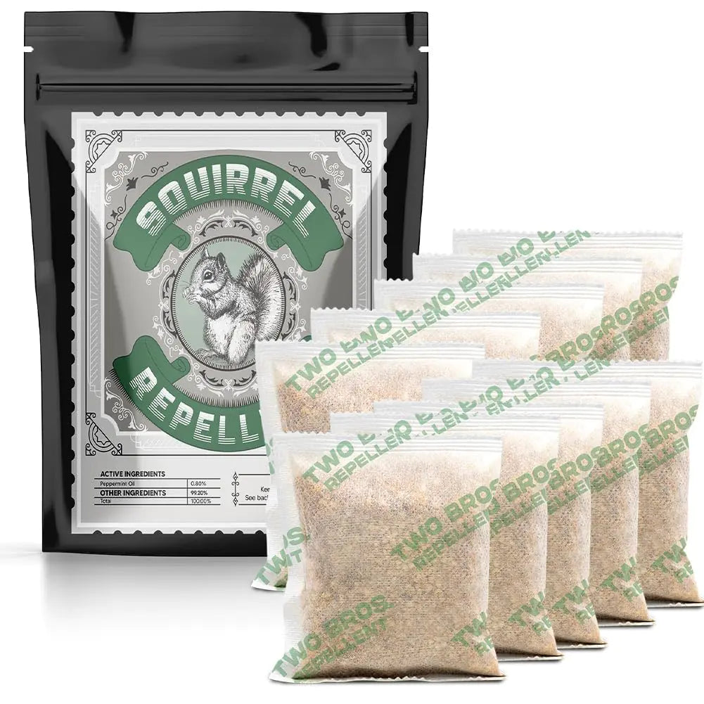 Outdoor Squirrel and Chipmunk Repellent for Gardens and Attics