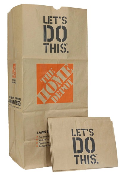 70 Home Depot Heavy Duty Brown Paper 30 Gallon Lawn and Refuse Bags for Home and Garden