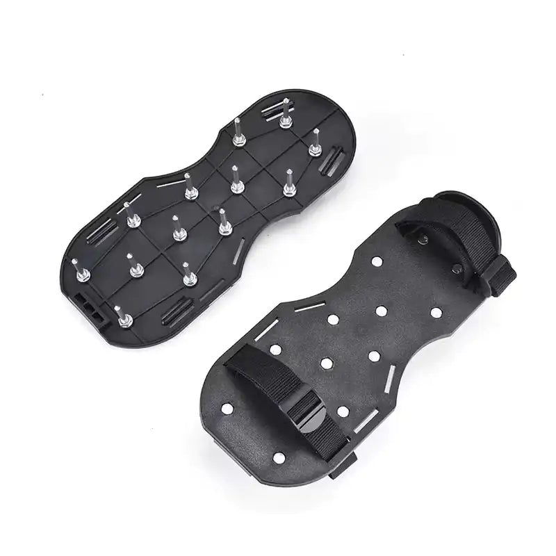 One Pair Manual Lawn Aerator Shoes with Spikes - Durable Plastic, Heavy-Duty Adjustable Straps and Metal Buckles for Yard Garden