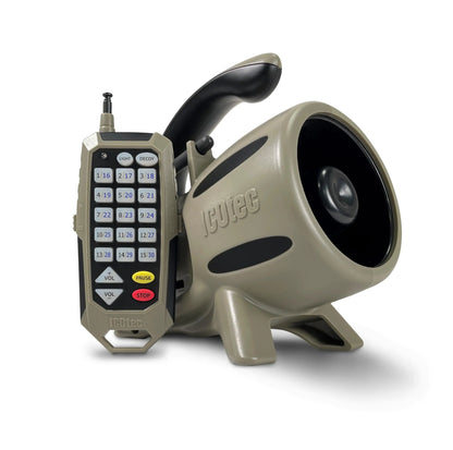 350+ Programmable Predator Call with Bluetooth - 30 Sounds Included - Play 2 Sounds simultaneously - 300-Yard Remote Range