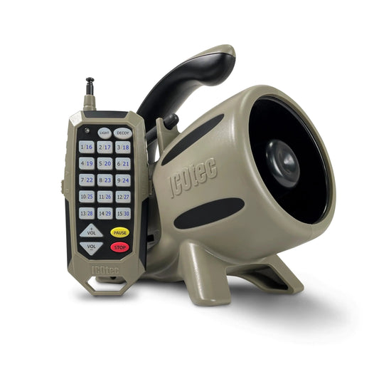 350+ Programmable Predator Call with Bluetooth - 30 Sounds Included - Play 2 Sounds simultaneously - 300-Yard Remote Range