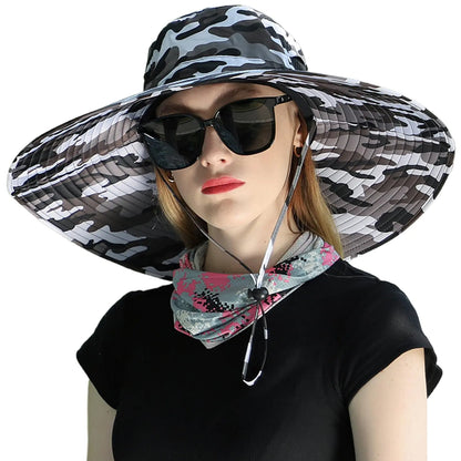 Women's Wide Brim Waterproof Sun Hat UPF50+