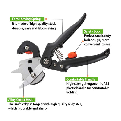 Garden Tree Grafting Knife, Pruning Shears, Snip Scissors, Cutting Tool Kit